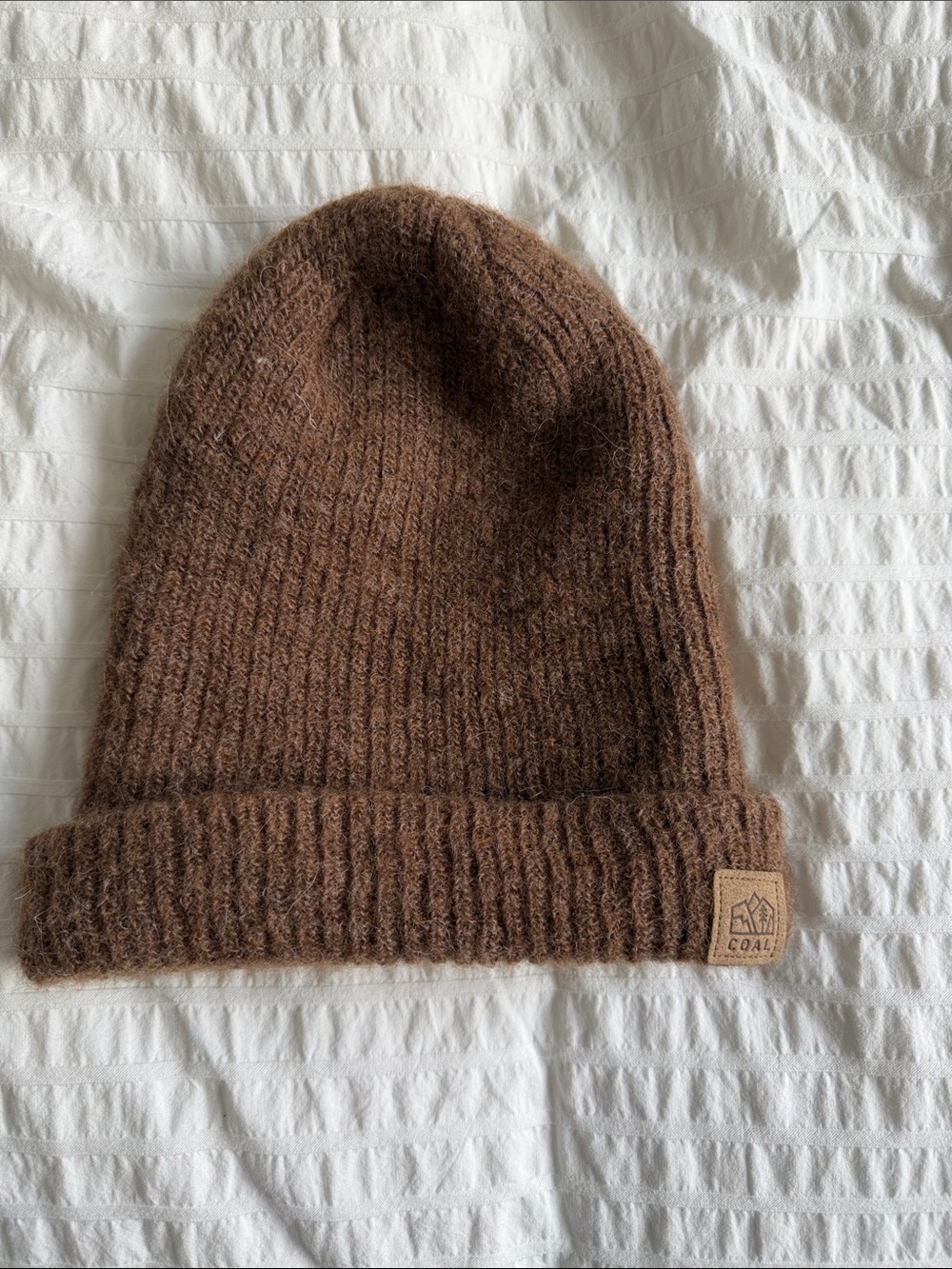 Coal Brown Knit Cuffed Beanie